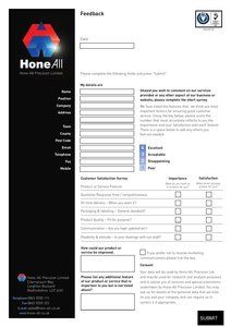Hone All Feedback Page