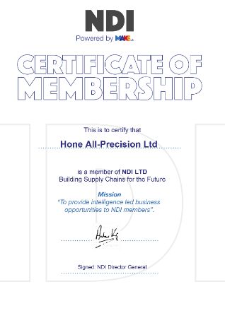 Hone-ALL NDI Certificate